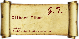 Gilbert Tibor névjegykártya
